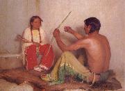 Sharp Joseph Henry The Broken Bow or father and son oil painting
